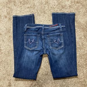 Vigoss Tokyo Boot Cut Size 1 Low Rise Stretch Women Denim Blue Jean Pants